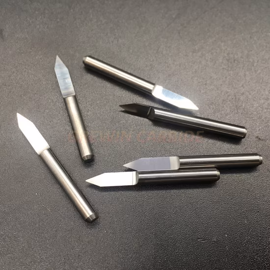 Brocas de gravação CNC de carboneto Gw Fresa Fresa de topo Fresa de fundo plano Ferramentas de corte