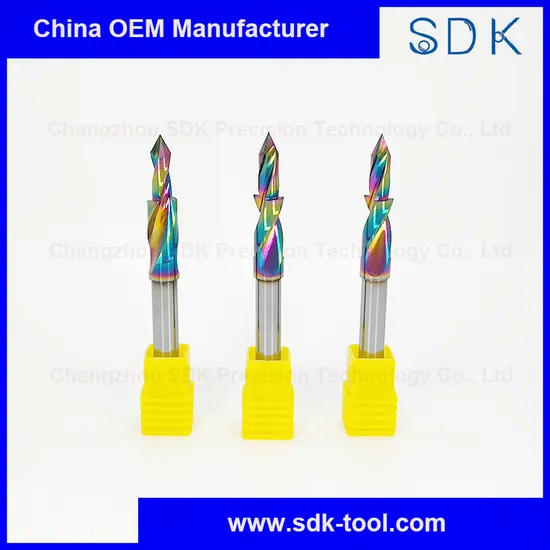 Haste de carboneto Gw 3,175 mm Carboneto de tungstênio broca de gravação de fundo plano Ferramentas CNC para madeira